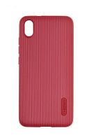 Силиконовый чехол Cherry Stripe для Xiaomi Redmi 7A темно-красный