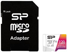 128GB карта памяти MicroSDHC class10 U1 A1 V10 Elite Silicon Power +SD адаптер