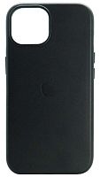 Силиконовый чехол MagSafe для Apple iPhone 15 кожа черный