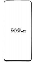 Противоударное стекло для Samsung Galaxy A72/A725 с полной проклейкой 5d чёрный