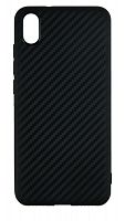 Силиконовый чехол для Xiaomi Redmi 7A карбон чёрный
