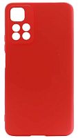Силиконовый чехол Soft Touch для Xiaomi Redmi Note 11 Pro с защитой камеры красный